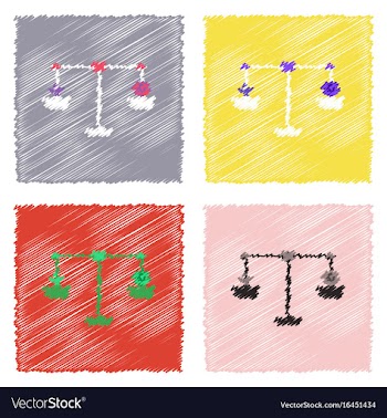 Collection of flat shading style icons scales vector image