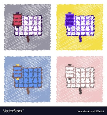 Collection of flat shading style icons solar panel vector image
