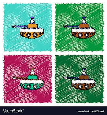 Collection of flat shading style icons soldier on vector image