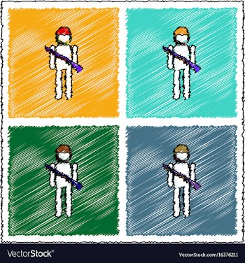 Collection of flat shading style icons soldier vector image