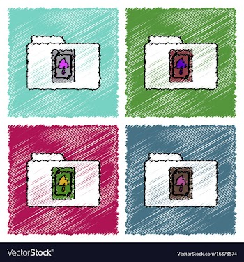 Collection of flat shading style icons spade vector image