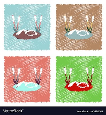 Collection of flat shading style icons swan in vector image