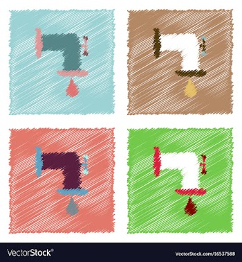 Collection of flat shading style icons tap is vector image