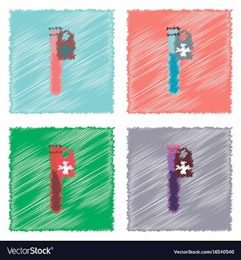 Collection of flat shading style icons test tube vector image