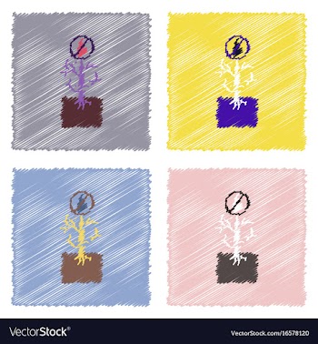 Collection of flat shading style icons thirsty vector image