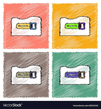 Collection of flat shading style icons torpedo vector image