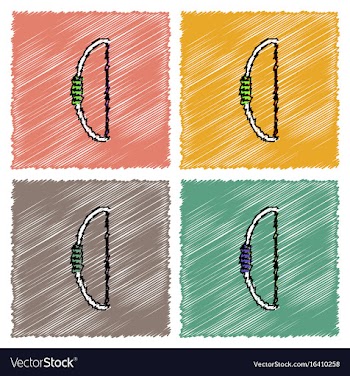 Collection of flat shading style icons toy bow vector image