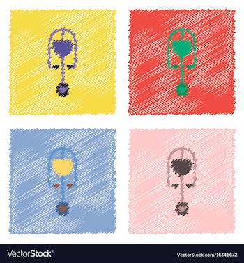 Collection of flat shading style icons vector image