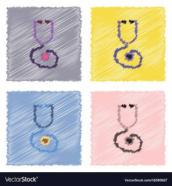 Collection of flat shading style icons vector image