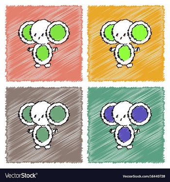 Collection of flat shading style icons vector image