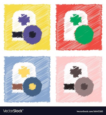 Collection of flat shading style icons vector image