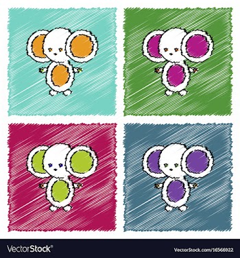 Collection of flat shading style icons vector image