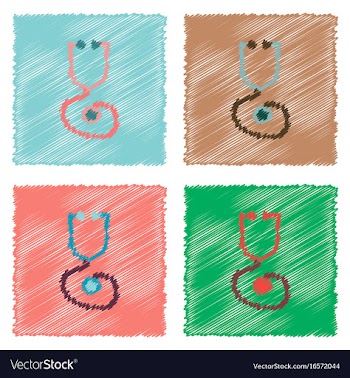 Collection of flat shading style icons vector image