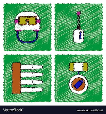 Collection of flat shading style icons war gagets vector image