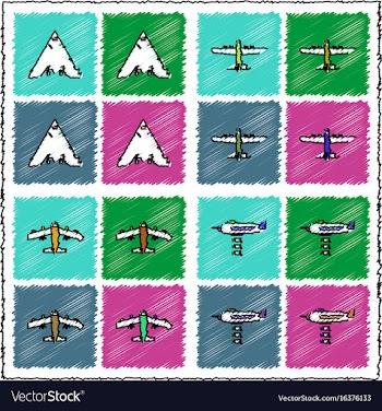 Collection of flat shading style icons war gagets vector image