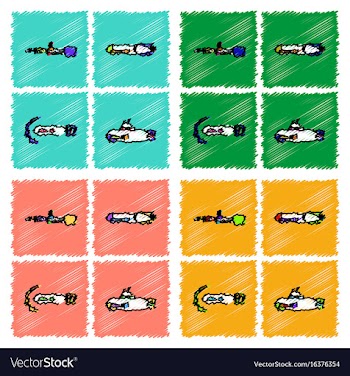 Collection of flat shading style icons war gagets vector image