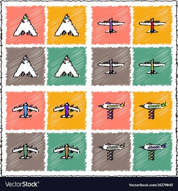 Collection of flat shading style icons war gagets vector image