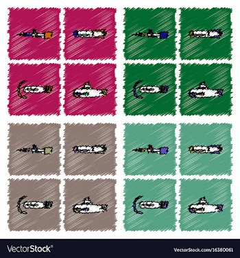 Collection of flat shading style icons war gagets vector image