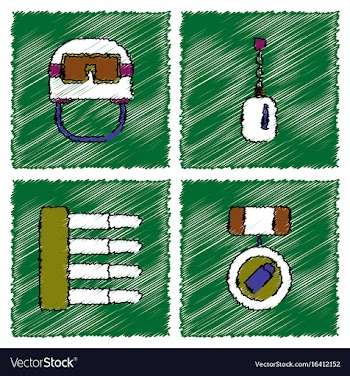 Collection of flat shading style icons war gagets vector image
