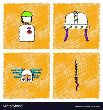 Collection of flat shading style icons war gagets vector image