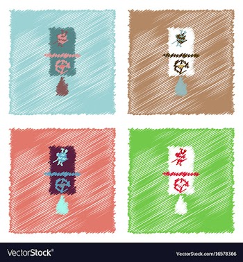 Collection of flat shading style icons water pipe vector image