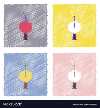 Collection of flat shading style icons wind vector image