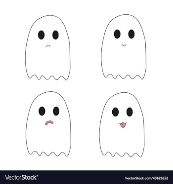 collection of ghosts with different emotions