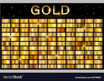 collection of golden metallic gradient