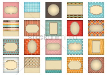 Collection of greeting card template design