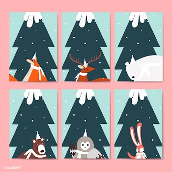 Collection of greeting cards vector | Free stock vector - 518614
