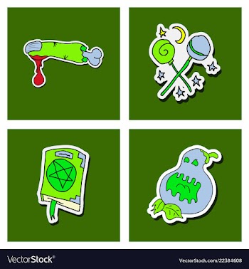 Collection of halloween flat celebration cards vector image