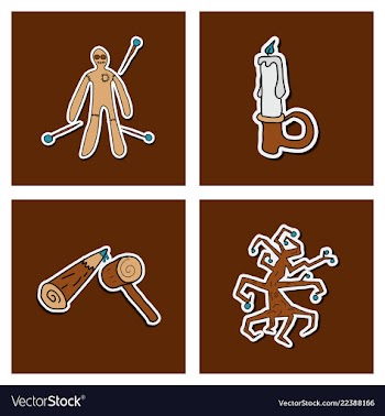 Collection of halloween flat celebration cards vector image