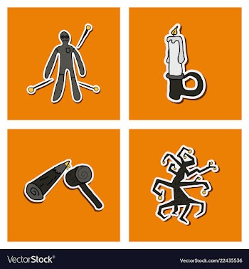 Collection of halloween flat celebration cards vector image