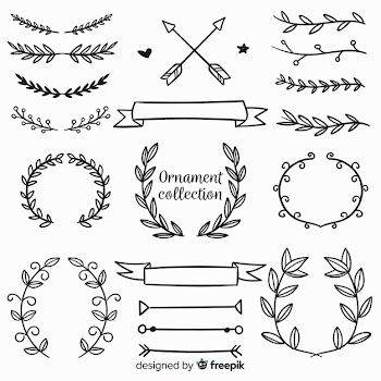 Collection of hand drawn ornaments Free Vector