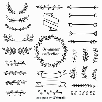 Collection of hand drawn ornaments Free Vector