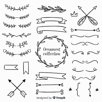 Collection of hand drawn ornaments Free Vector
