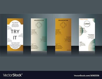 Collection of health and medical flyers and vector image