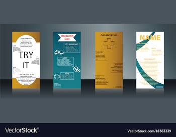 Collection of health and medical flyers and vector image