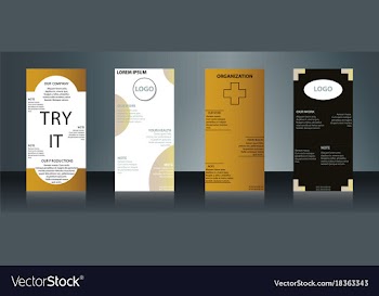 Collection of health and medical flyers and vector image