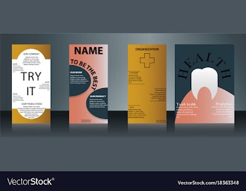 Collection of health and medical flyers and vector image