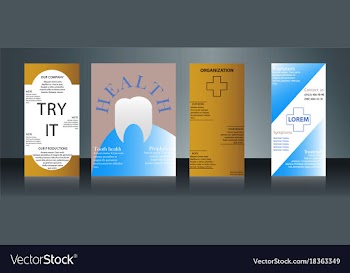 Collection of health and medical flyers and vector image