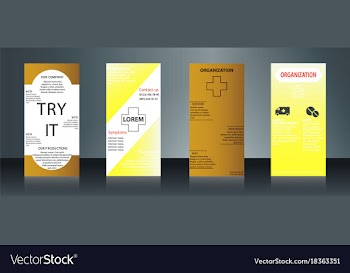 Collection of health and medical flyers and vector image