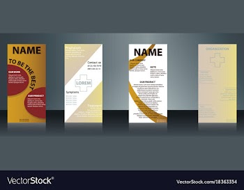 Collection of health and medical flyers and vector image