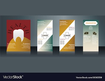 Collection of health and medical flyers and vector image
