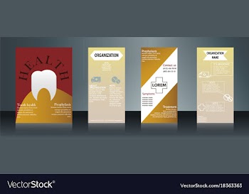 Collection of health and medical flyers and vector image