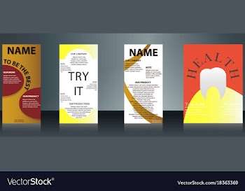 Collection of health and medical flyers and vector image