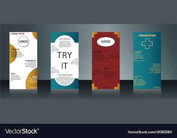 Collection of health and medical flyers and vector image