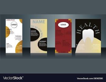 Collection of health and medical flyers and vector image