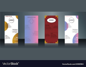 Collection of health and medical flyers and vector image