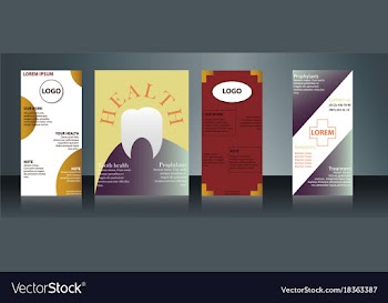 Collection of health and medical flyers and vector image